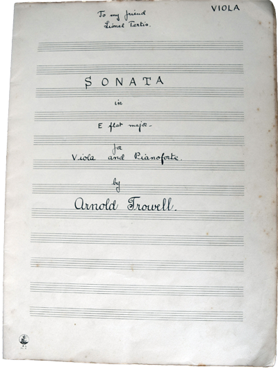 photo of title page of score