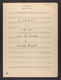 Cover page of score